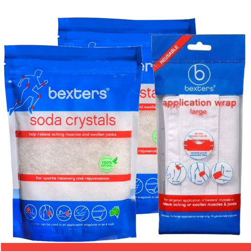 2 x Bexters Soda Crystals 800g + Application Wrap